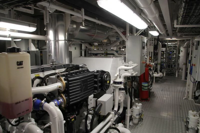 a room with machinery aboard YERSIN Yacht for Charter