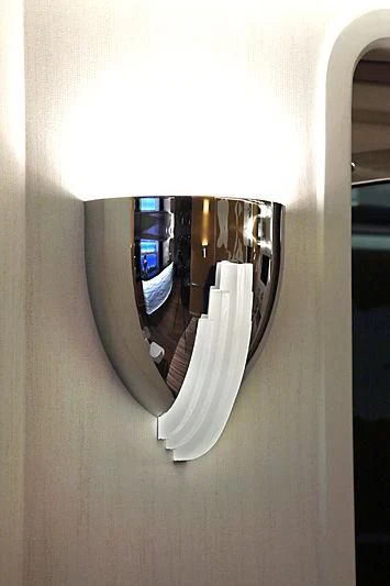 a mirror on a wall aboard YERSIN Yacht for Charter
