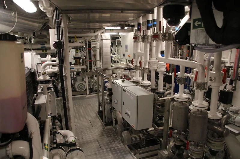 a room with machinery aboard YERSIN Yacht for Charter