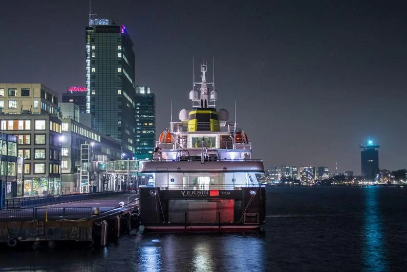 a boat on a river aboard YERSIN Yacht for Charter