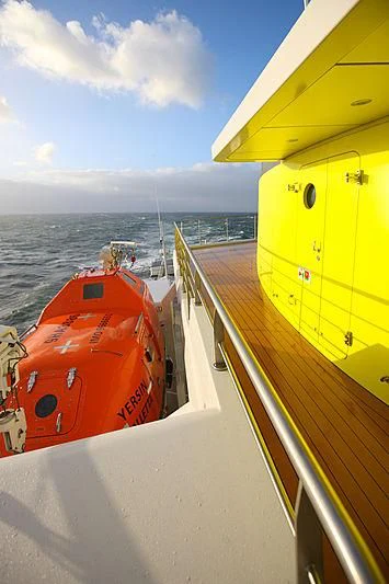 a boat on the water aboard YERSIN Yacht for Charter