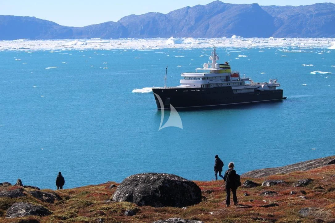 a large ship in the water aboard YERSIN Yacht for Charter