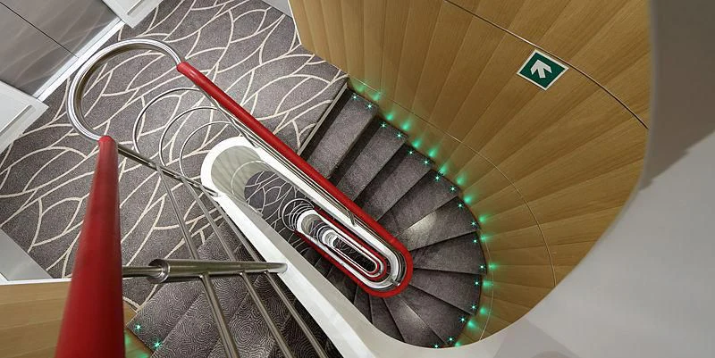 a bicycle with a red and white stripe aboard YERSIN Yacht for Charter