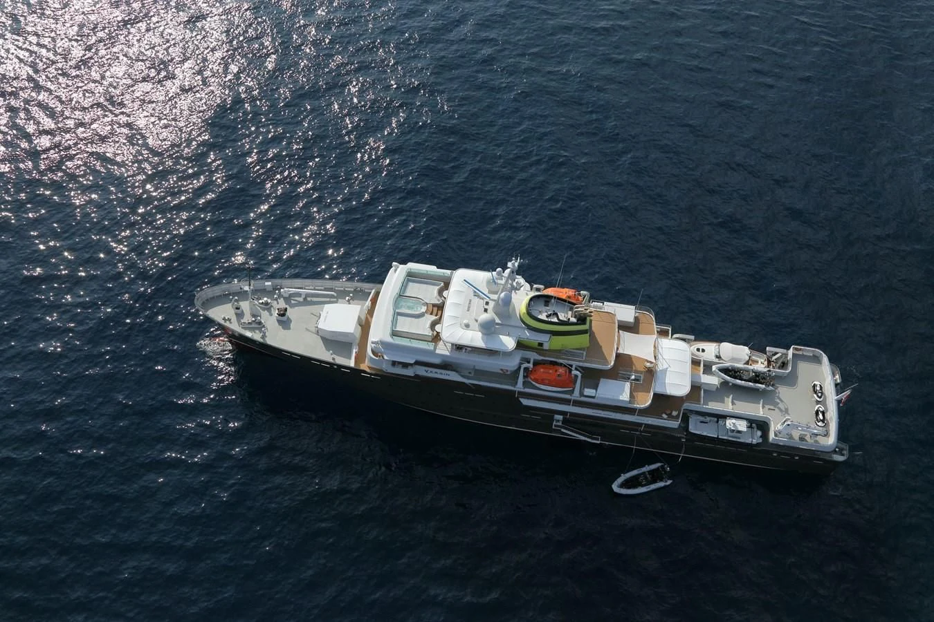 a boat in the water aboard YERSIN Yacht for Charter