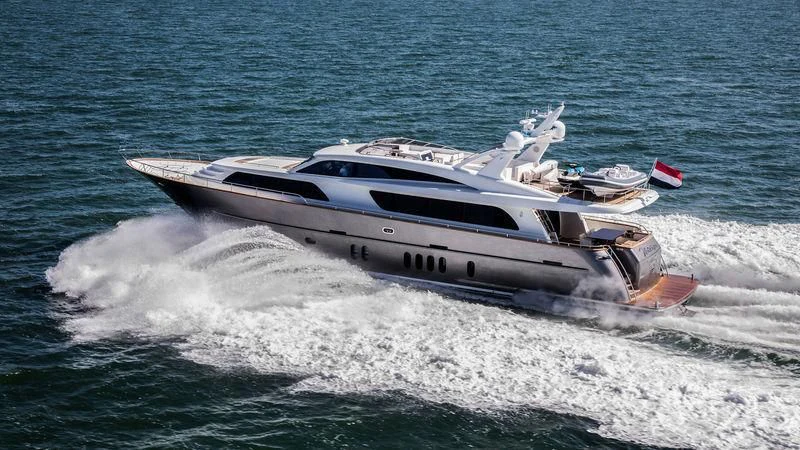 a boat on the water aboard NICOSTASIA Yacht for Sale