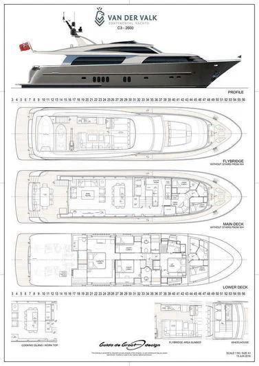 diagram, engineering drawing aboard NICOSTASIA Yacht for Sale
