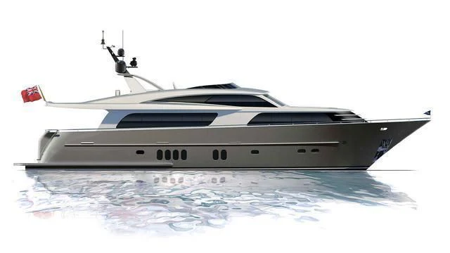 a white yacht with black trim aboard NICOSTASIA Yacht for Sale