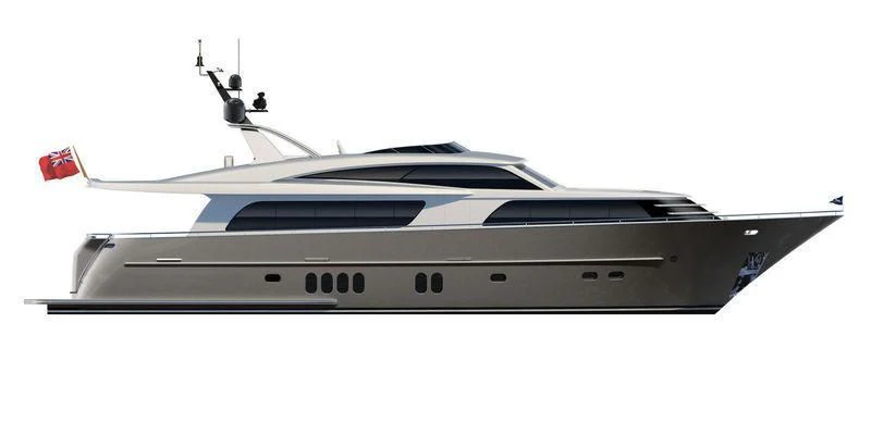 a silver and black boat aboard NICOSTASIA Yacht for Sale