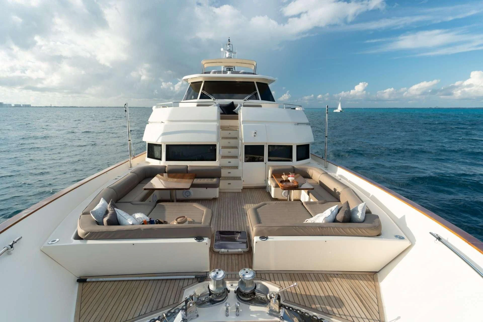 a boat on the water aboard NOMADA Yacht for Charter
