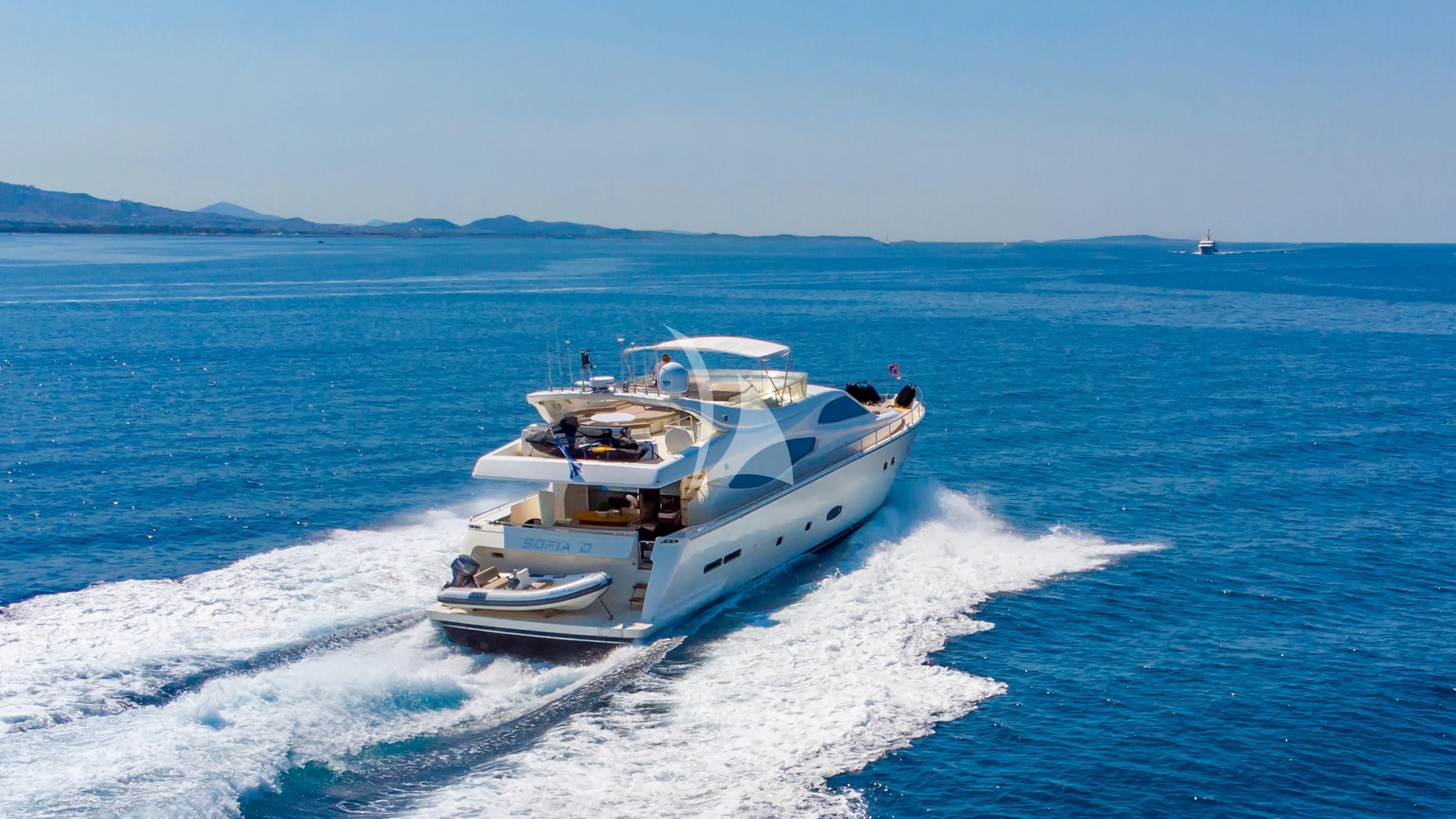 a boat on the water aboard SOFIA D Yacht for Sale