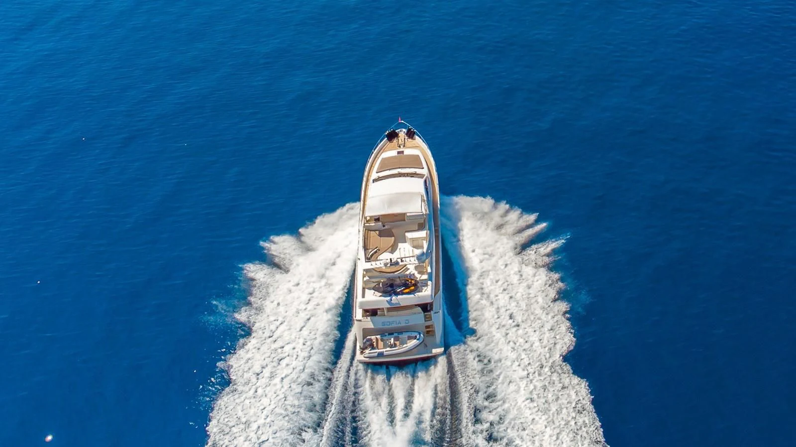a ship in the water aboard SOFIA D Yacht for Sale