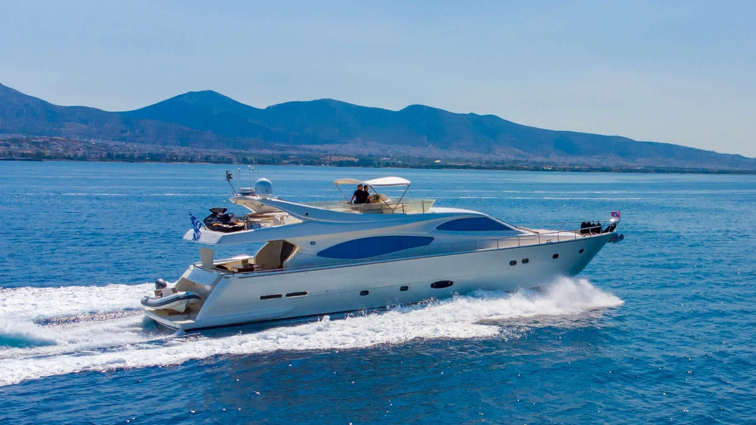 a boat on the water aboard SOFIA D Yacht for Sale