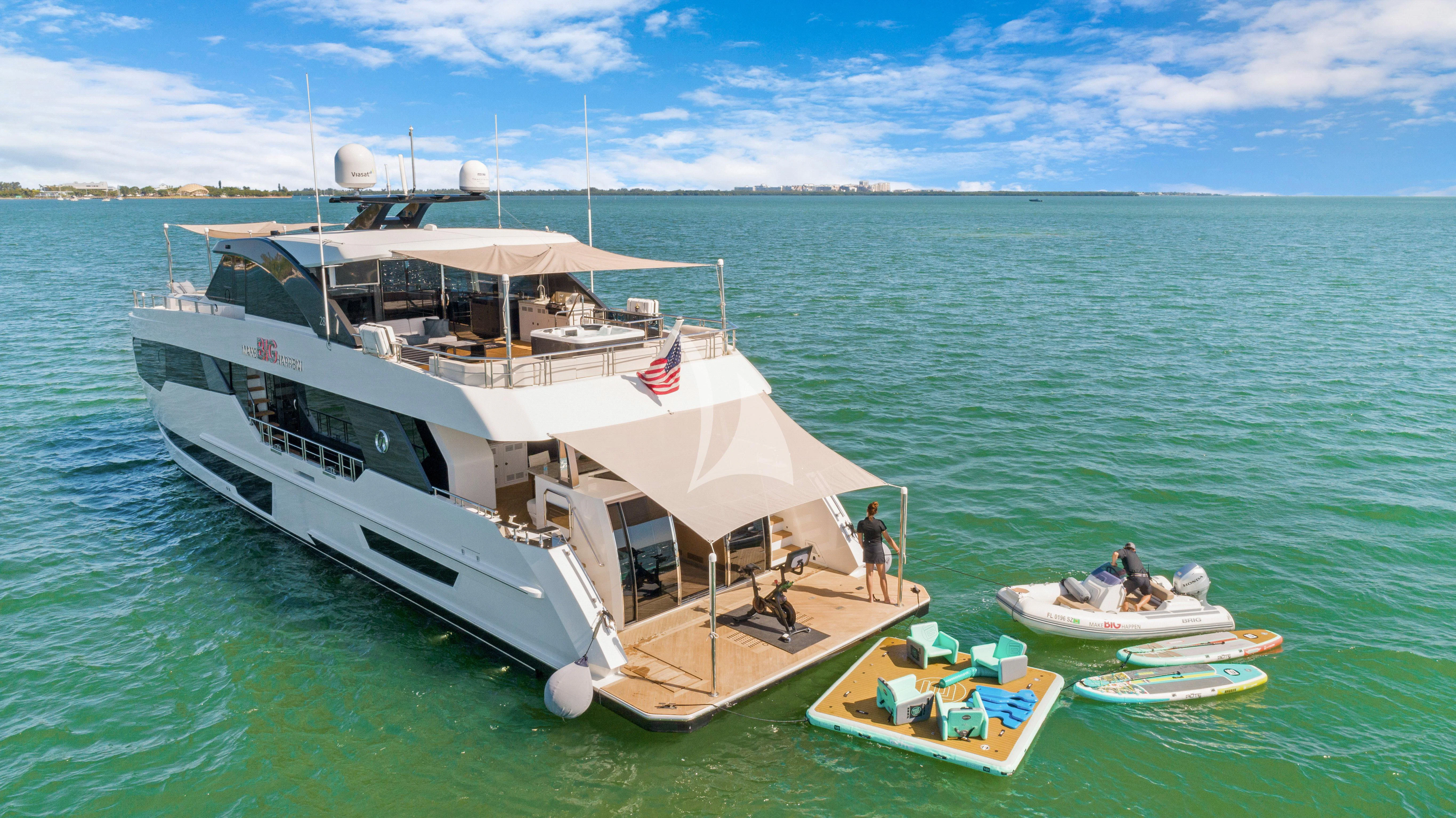a boat on the water aboard MAKE BIG HAPPEN Yacht for Sale