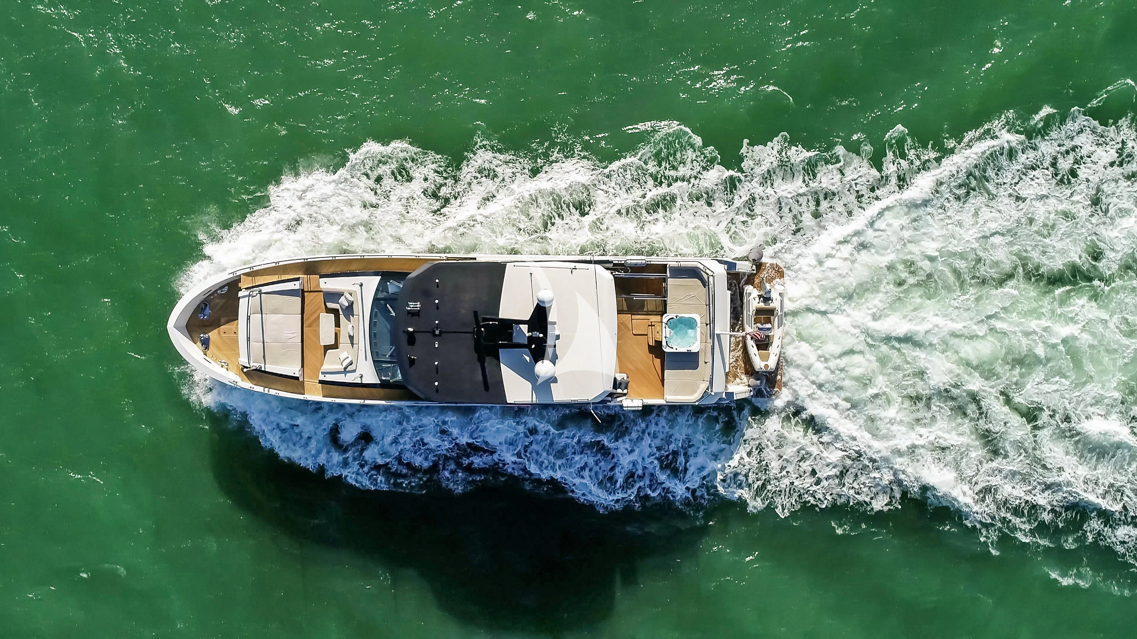 a boat in the water aboard MAKE BIG HAPPEN Yacht for Sale