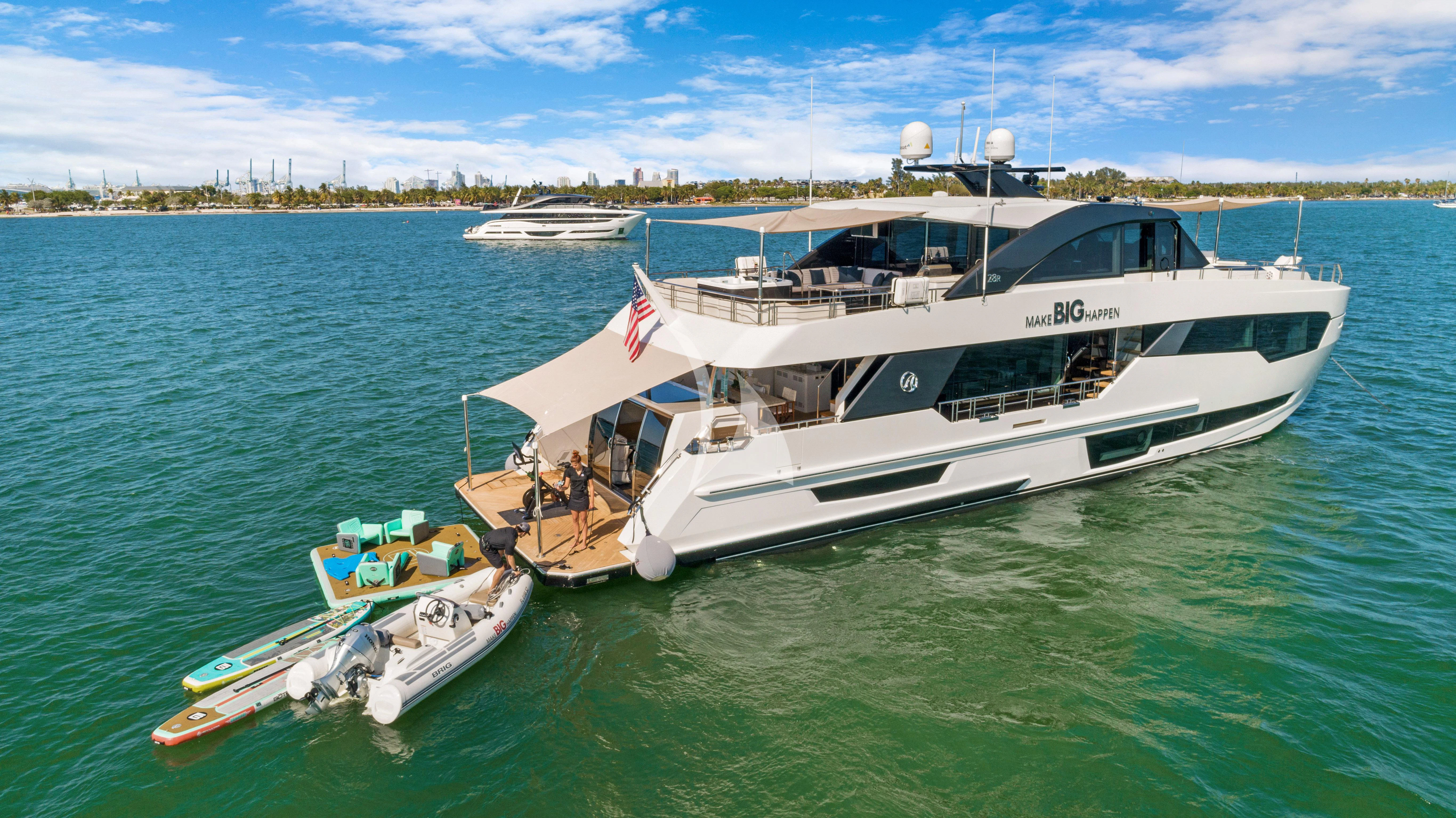 a boat on the water aboard MAKE BIG HAPPEN Yacht for Sale