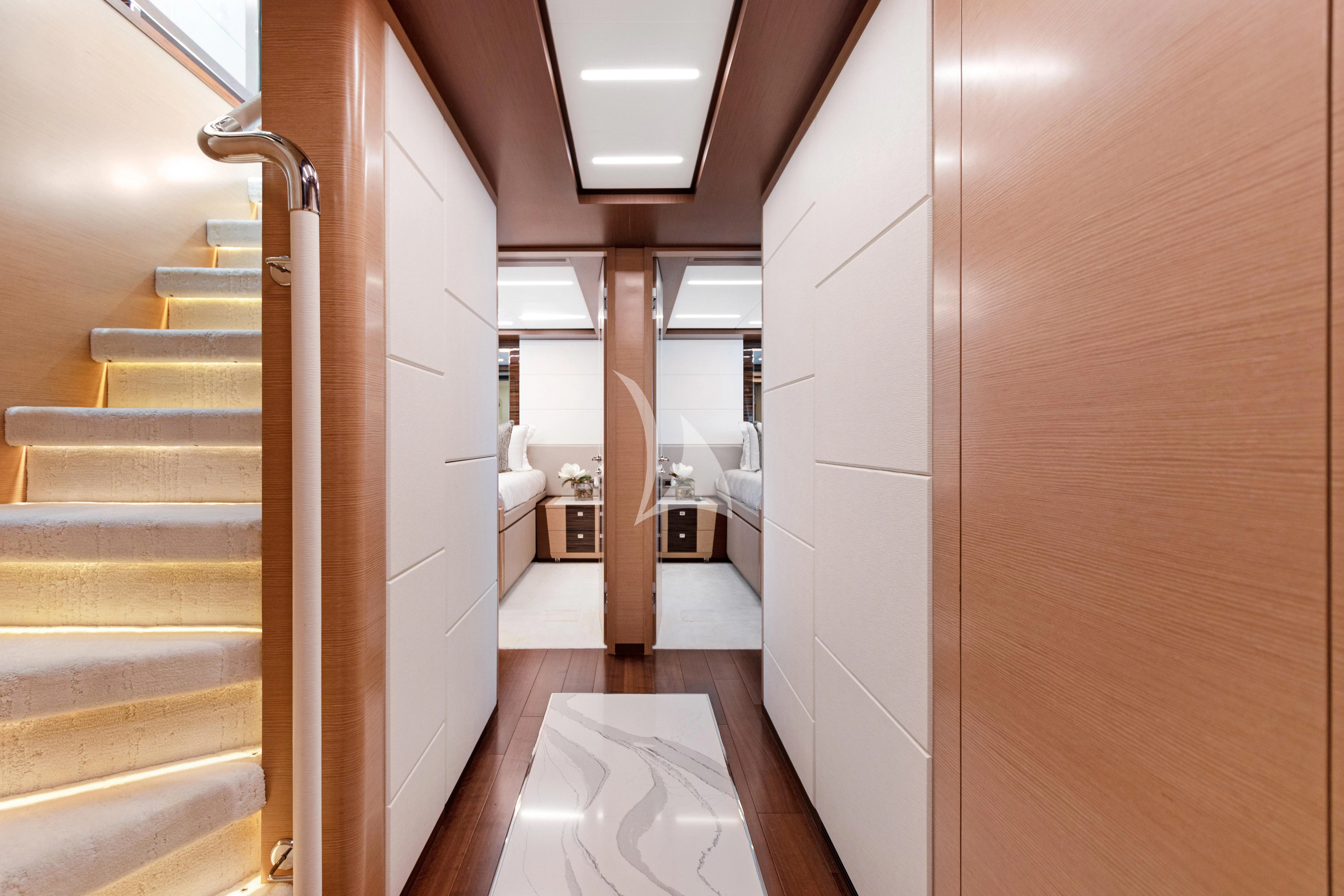 a bathroom with a tub and a toilet aboard MAKE BIG HAPPEN Yacht for Sale
