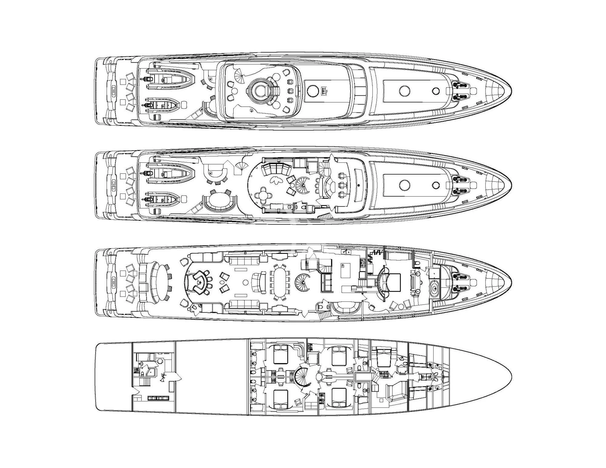 diagram aboard USHER Yacht for Sale