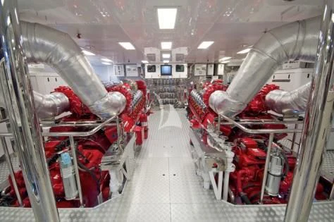 a room full of machines aboard USHER Yacht for Sale