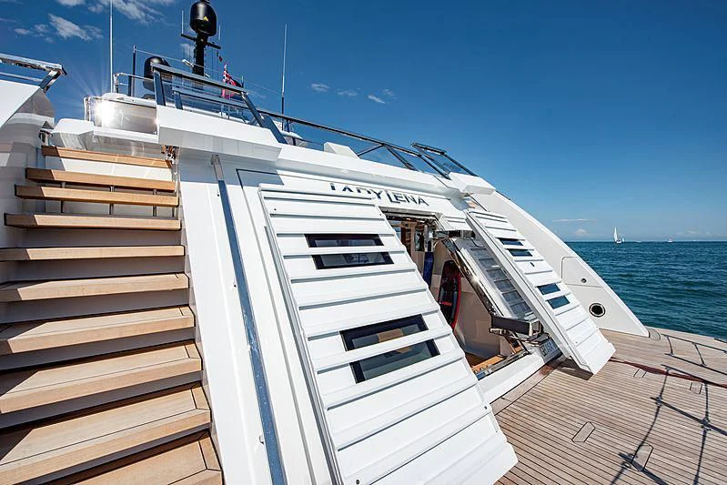 a boat on the water aboard LADY LENA Yacht for Sale