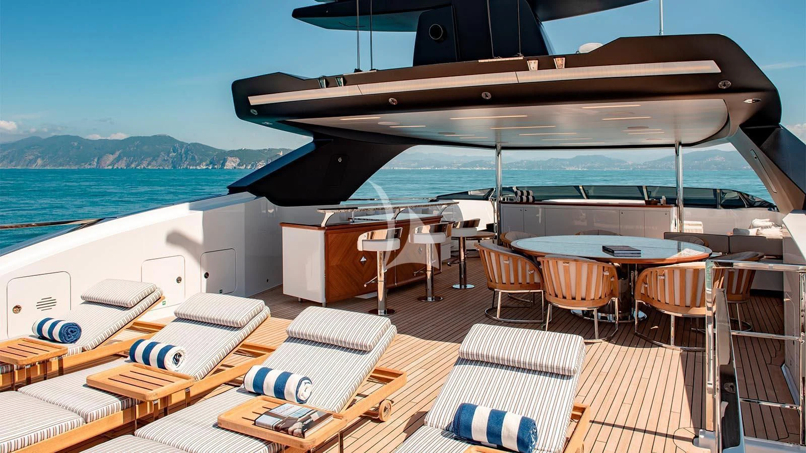 a boat on the water aboard LADY LENA Yacht for Sale