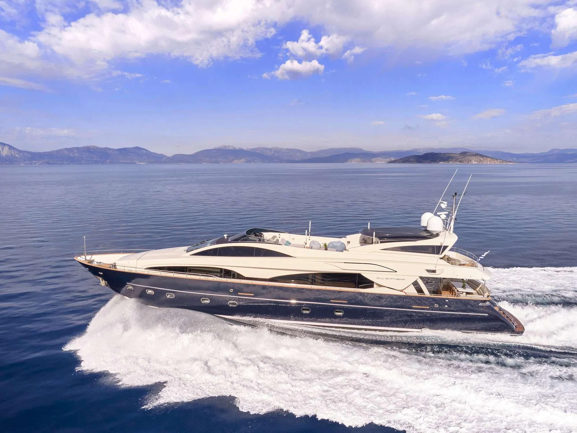 a boat on the water aboard BEYOND Yacht for Charter