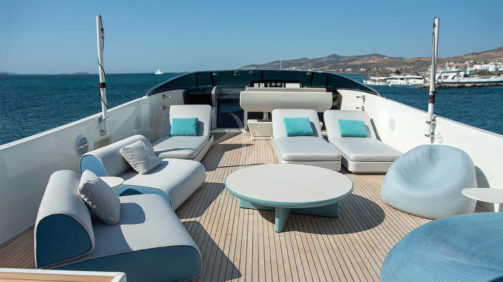 a boat on the water aboard BEYOND Yacht for Charter