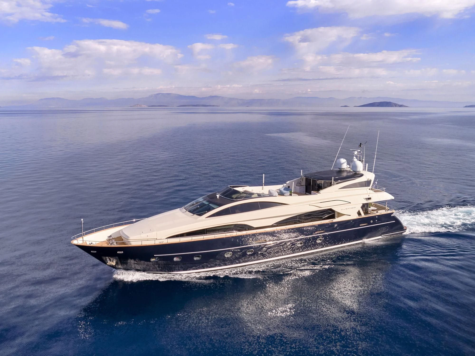 a boat in the water aboard BEYOND Yacht for Charter