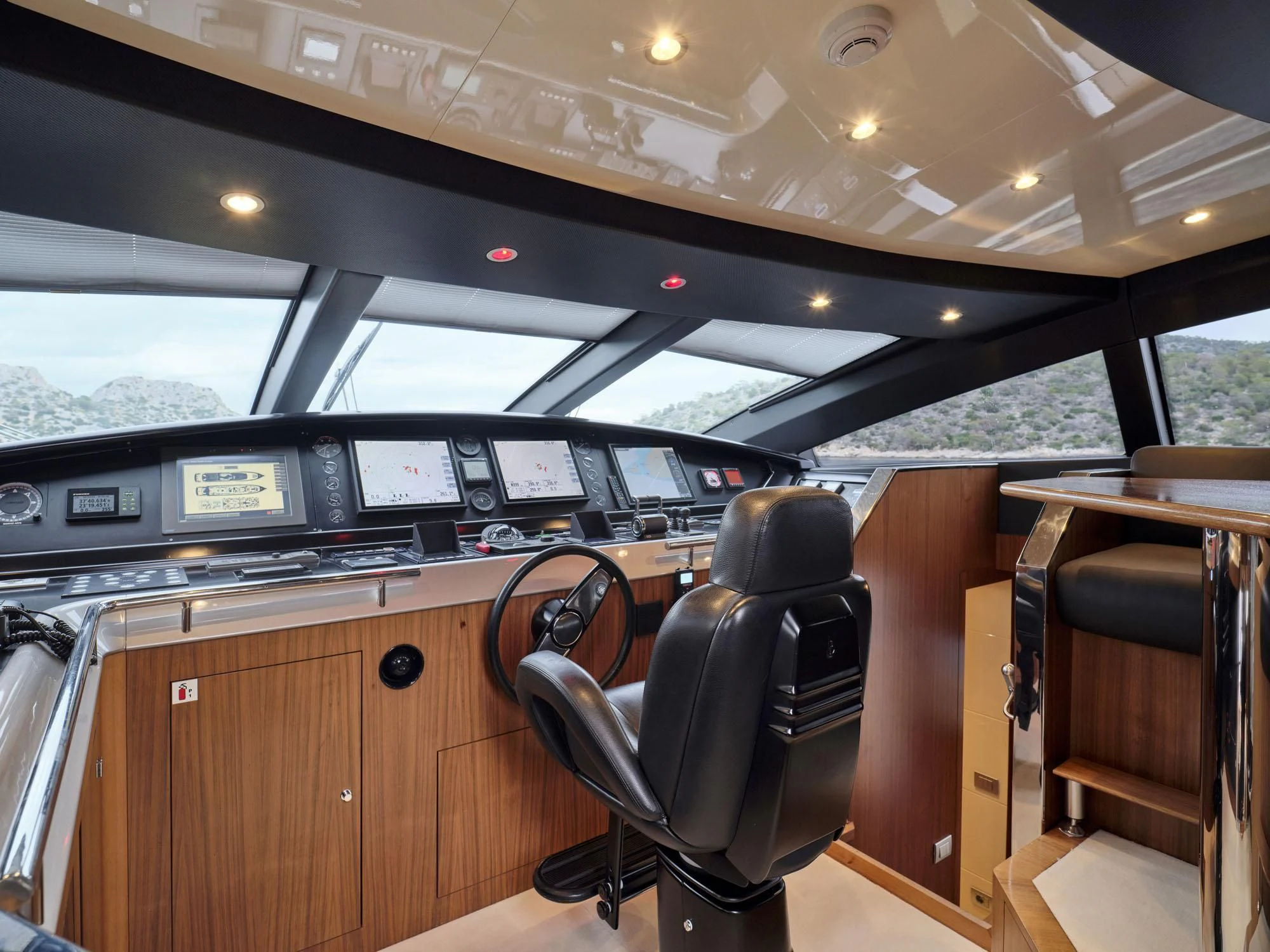 inside of a bus aboard BEYOND Yacht for Charter