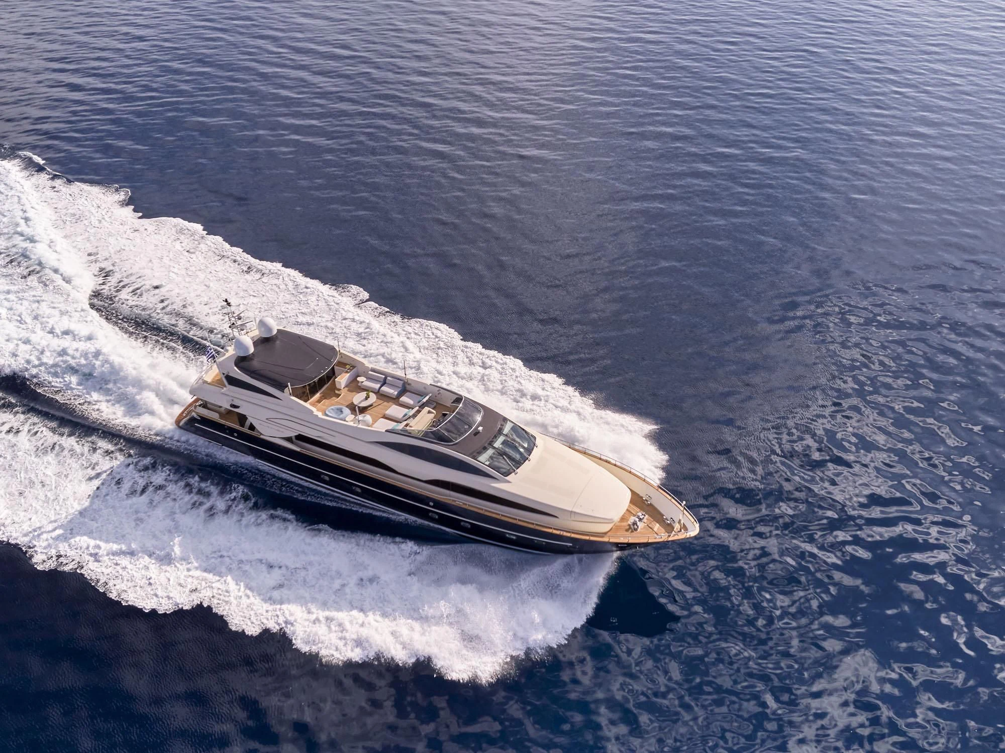 a boat on the water aboard BEYOND Yacht for Charter