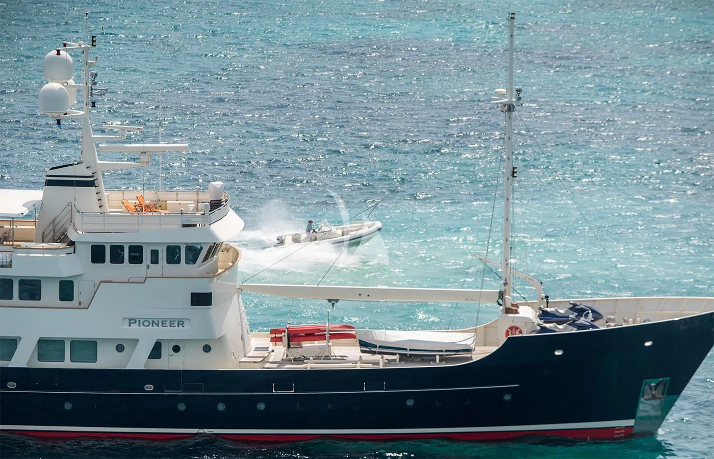 a boat on the water aboard PIONEER Yacht for Sale