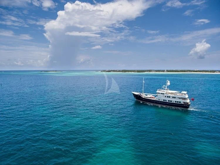 a boat in the water aboard PIONEER Yacht for Sale