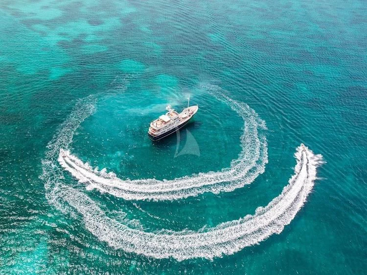 a boat sailing on the sea aboard PIONEER Yacht for Sale