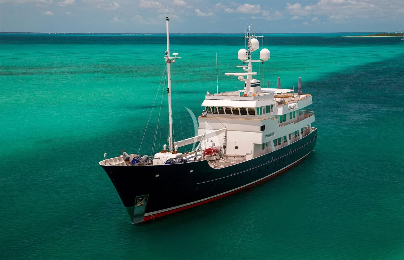 a boat in the water aboard PIONEER Yacht for Sale