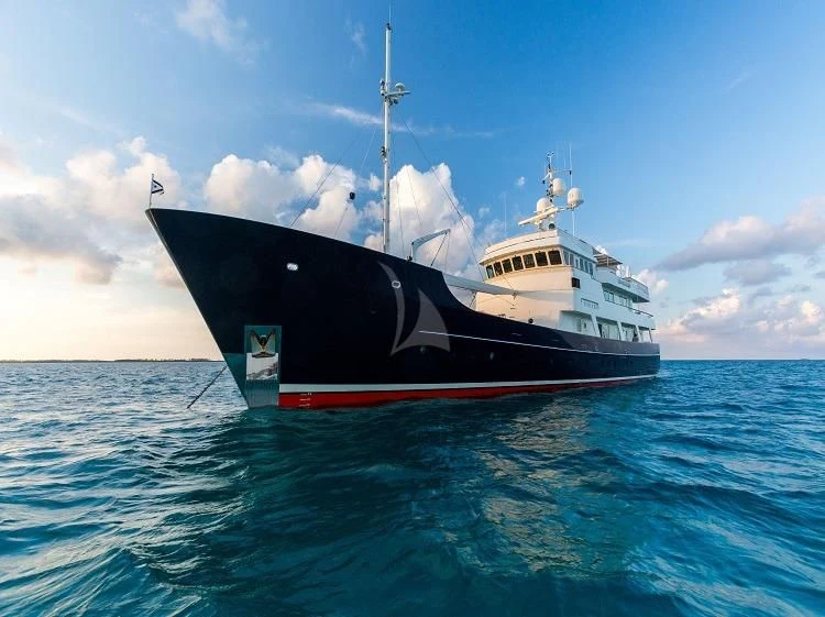 a boat in the water aboard PIONEER Yacht for Sale