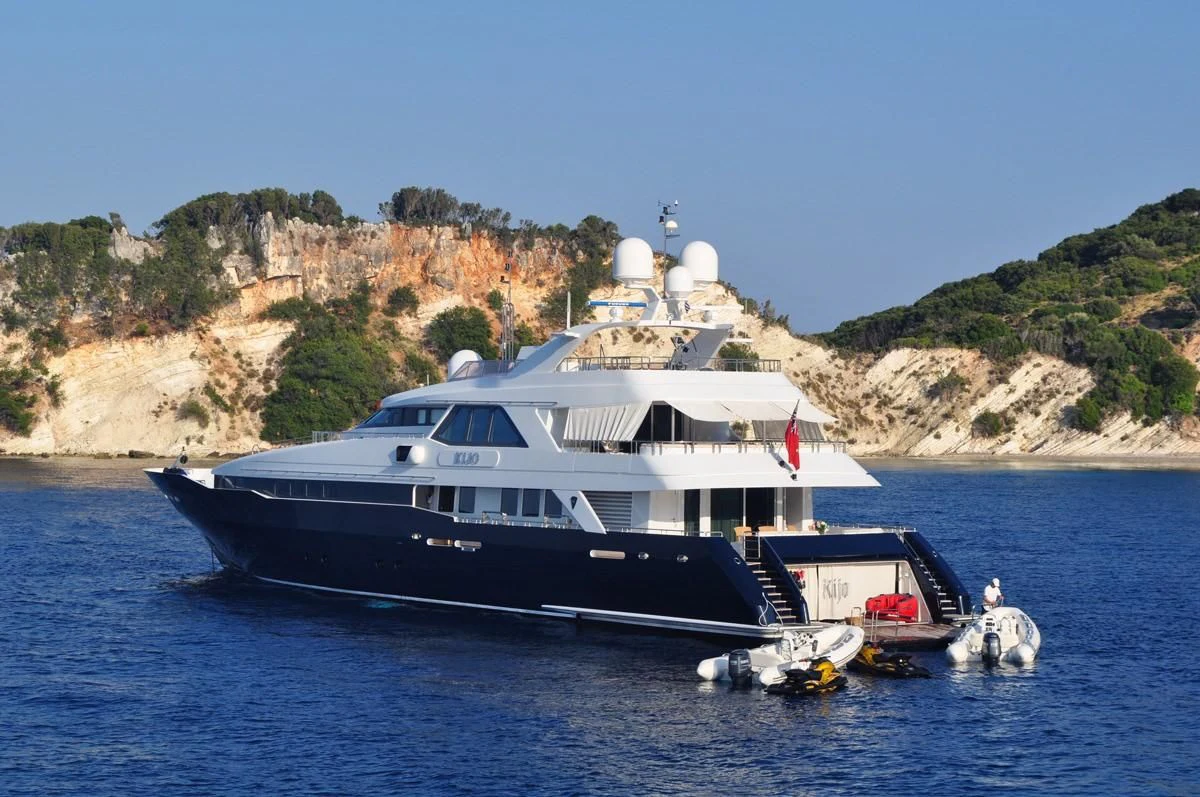 a boat on the water aboard KIJO Yacht for Sale