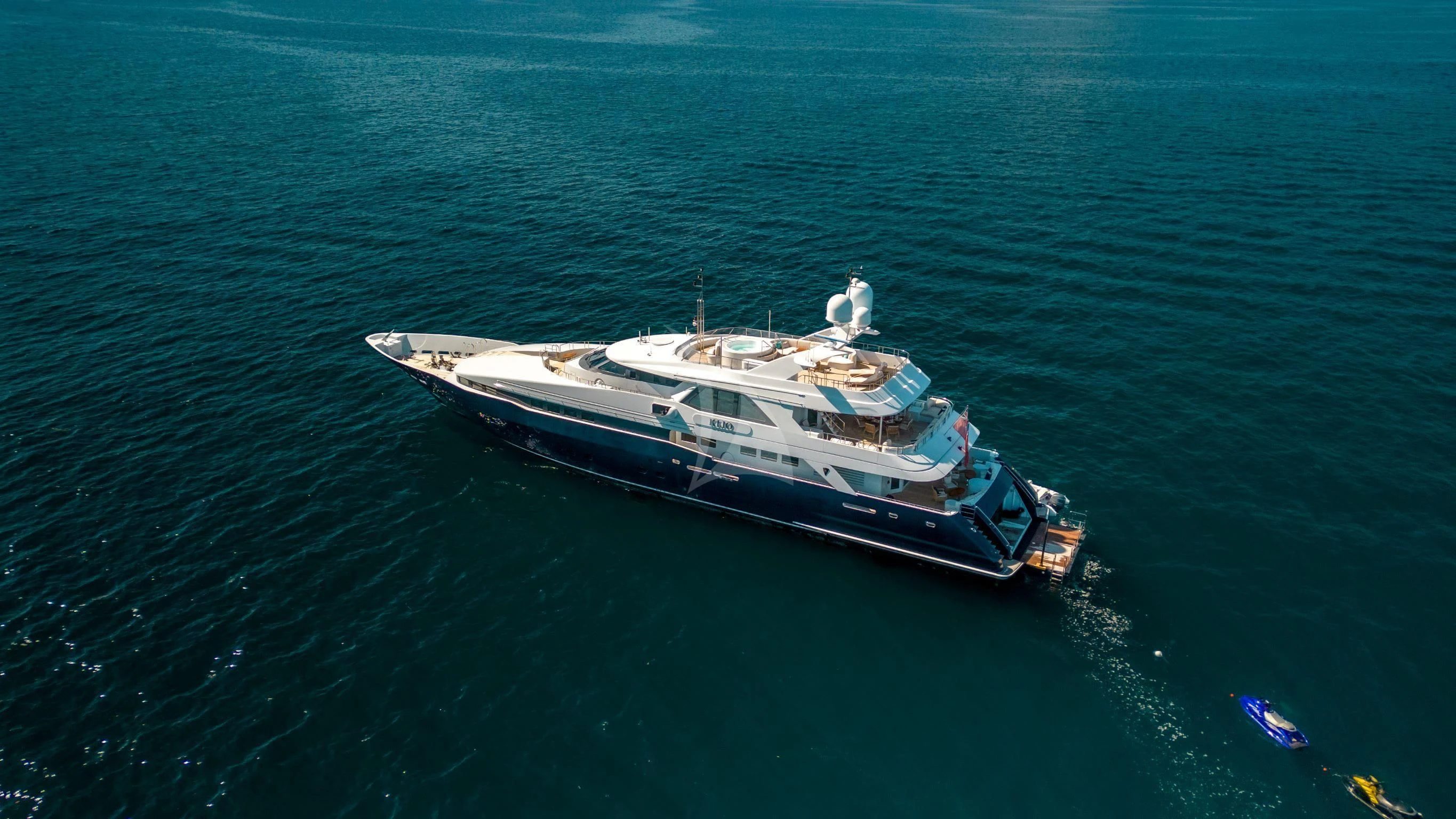 a boat in the water aboard KIJO Yacht for Sale
