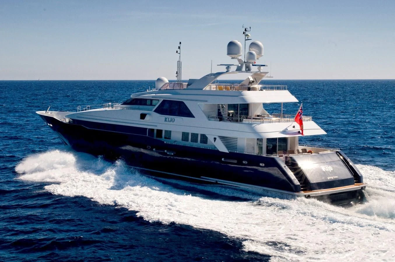 a boat on the water aboard KIJO Yacht for Sale