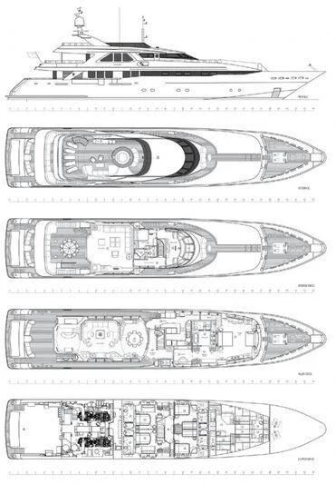 diagram, engineering drawing aboard KIJO Yacht for Sale