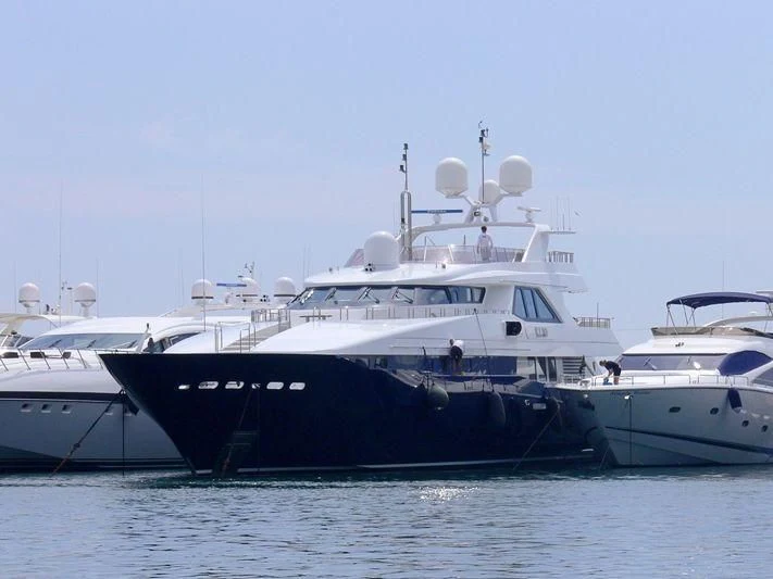 a few large boats in the water aboard KIJO Yacht for Sale