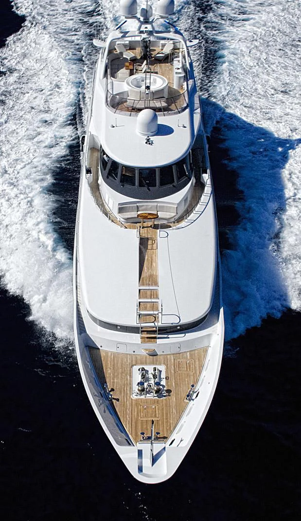 a space shuttle on a planet aboard KIJO Yacht for Sale