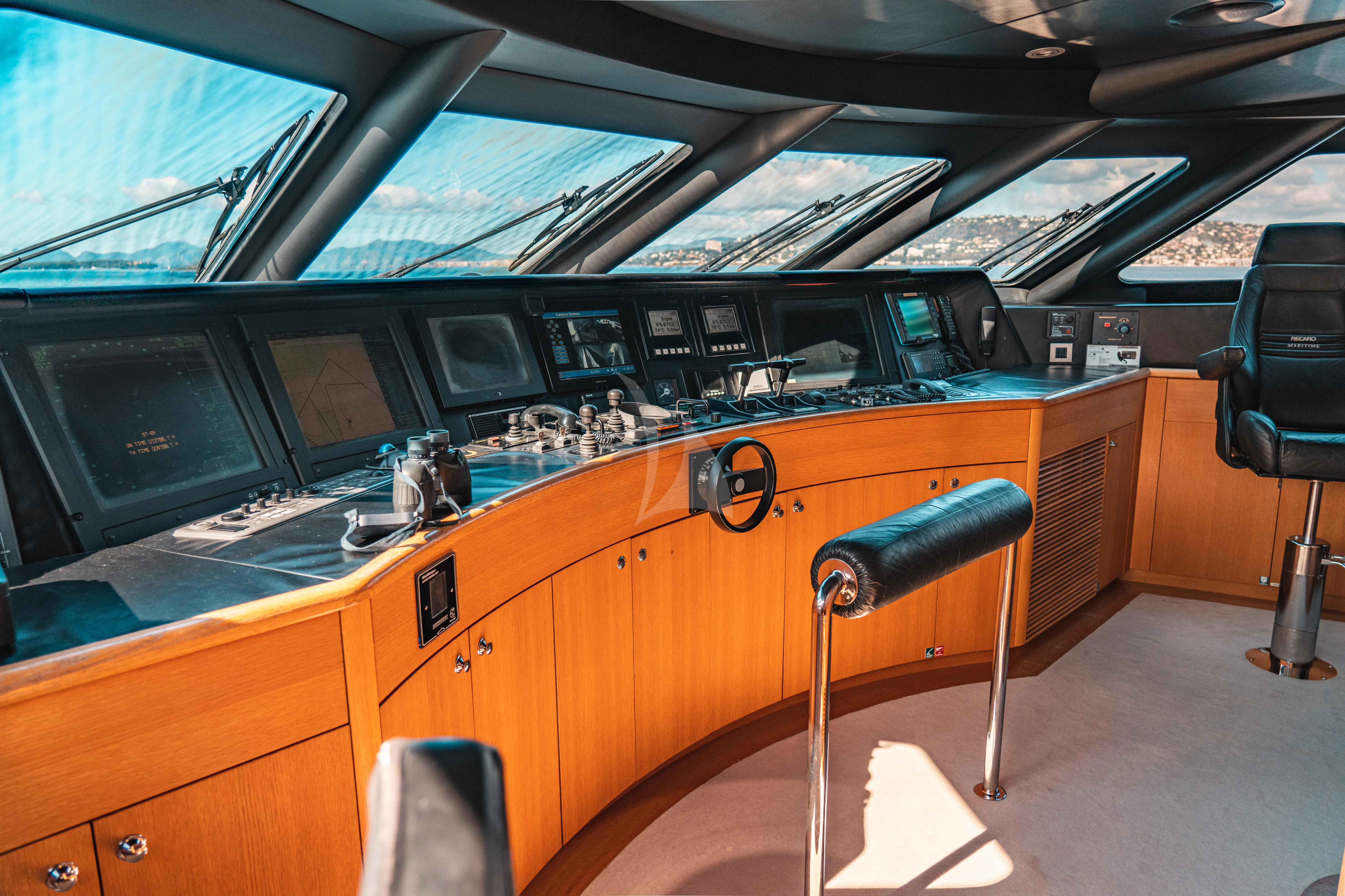 inside of a vehicle aboard KIJO Yacht for Sale