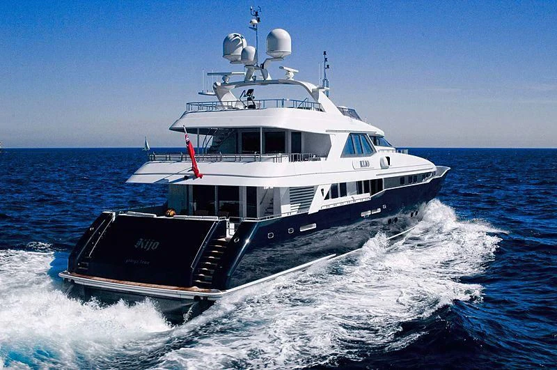 a boat on the water aboard KIJO Yacht for Sale