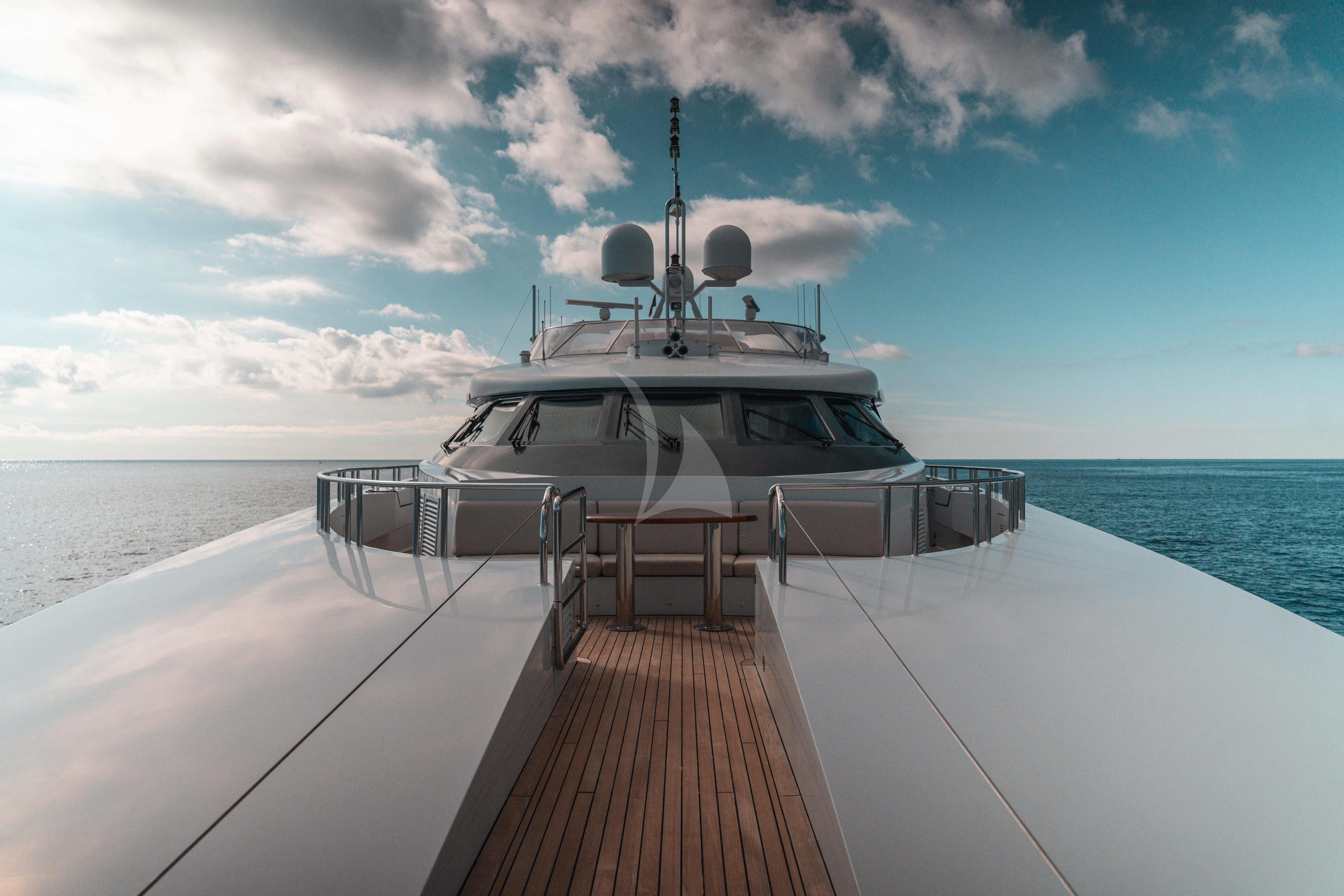 a boat on a dock aboard KIJO Yacht for Sale
