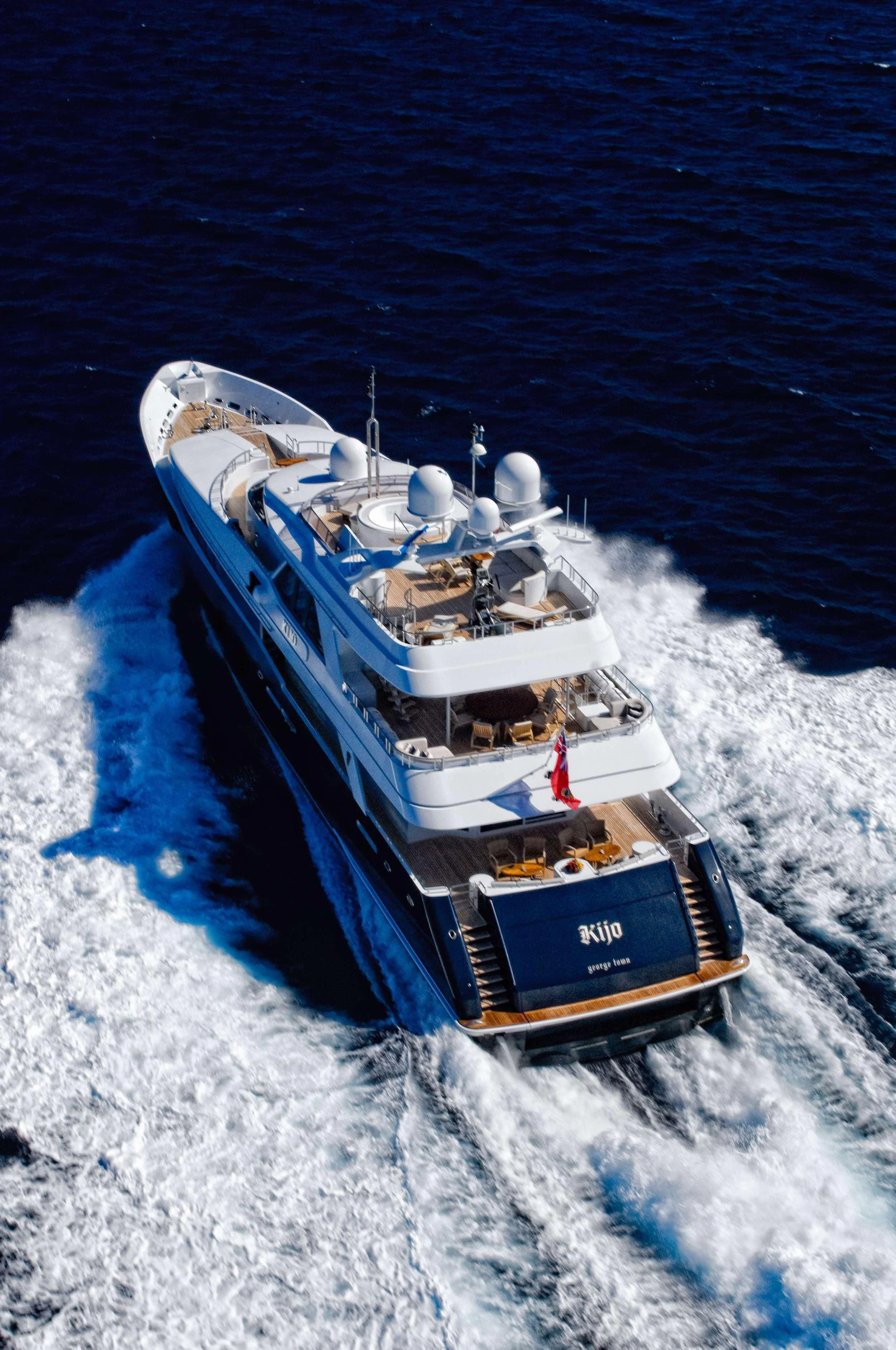 a boat on the water aboard KIJO Yacht for Sale