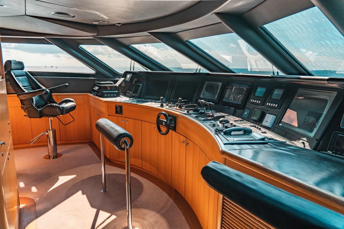 inside of a car aboard KIJO Yacht for Sale