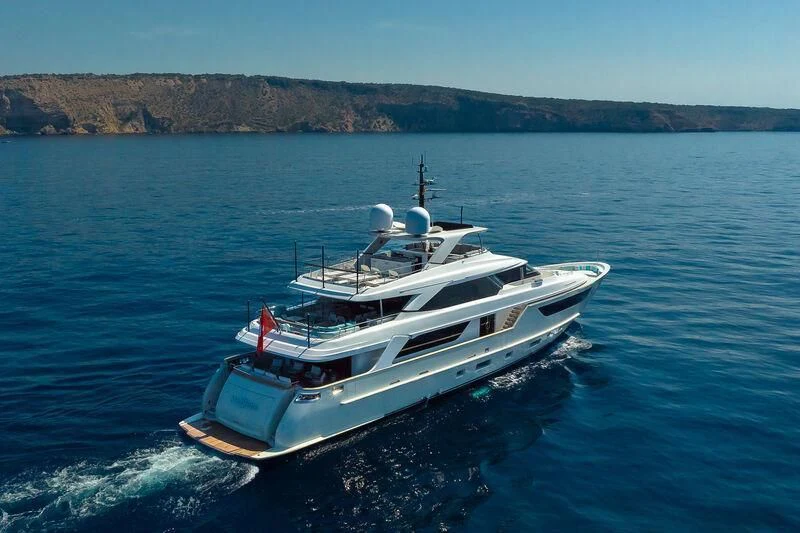 a boat on the water aboard KIA ORA Yacht for Sale