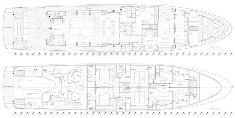 diagram, engineering drawing aboard KIA ORA Yacht for Sale