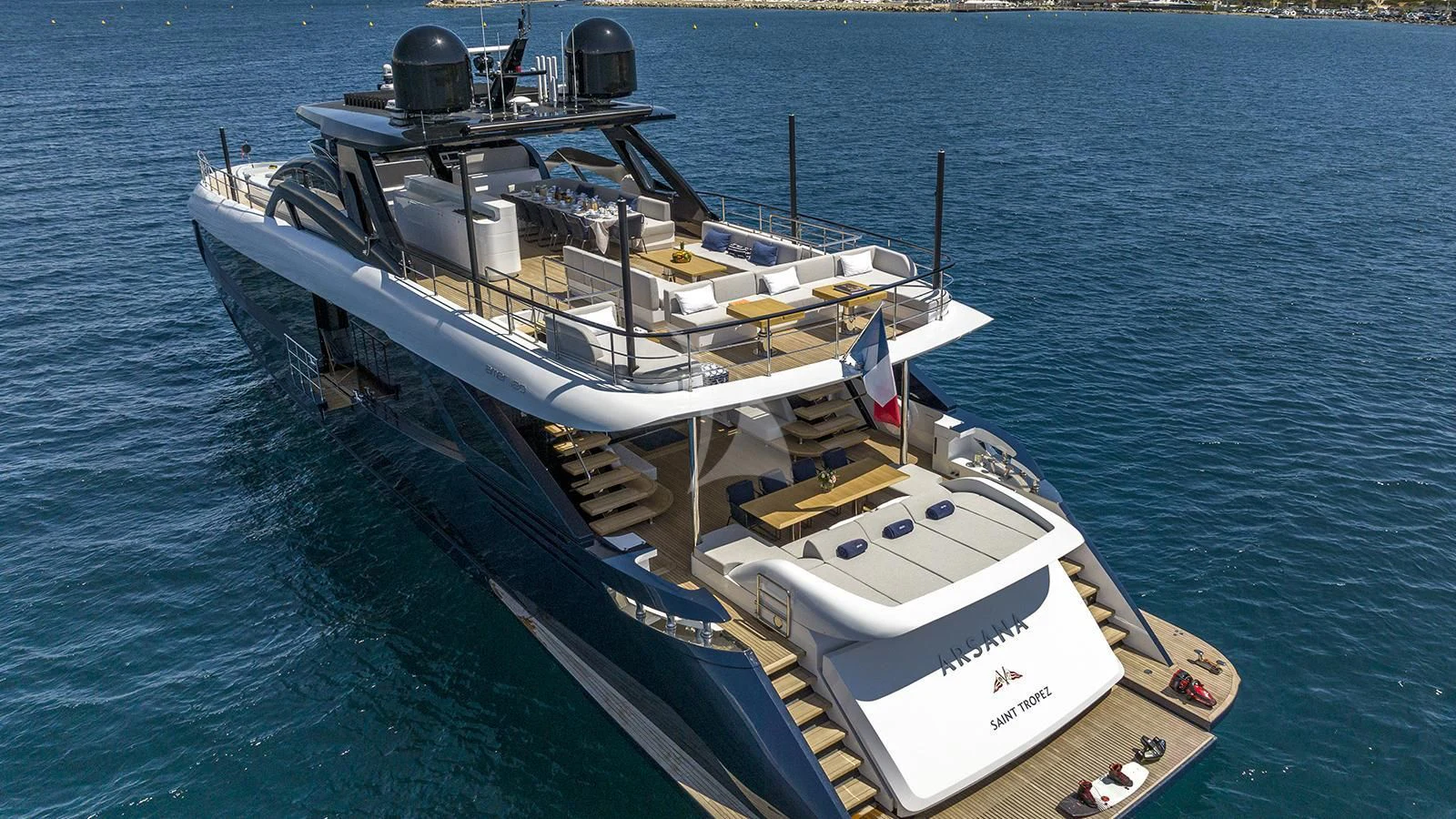 a boat on the water aboard ARSANA Yacht for Charter