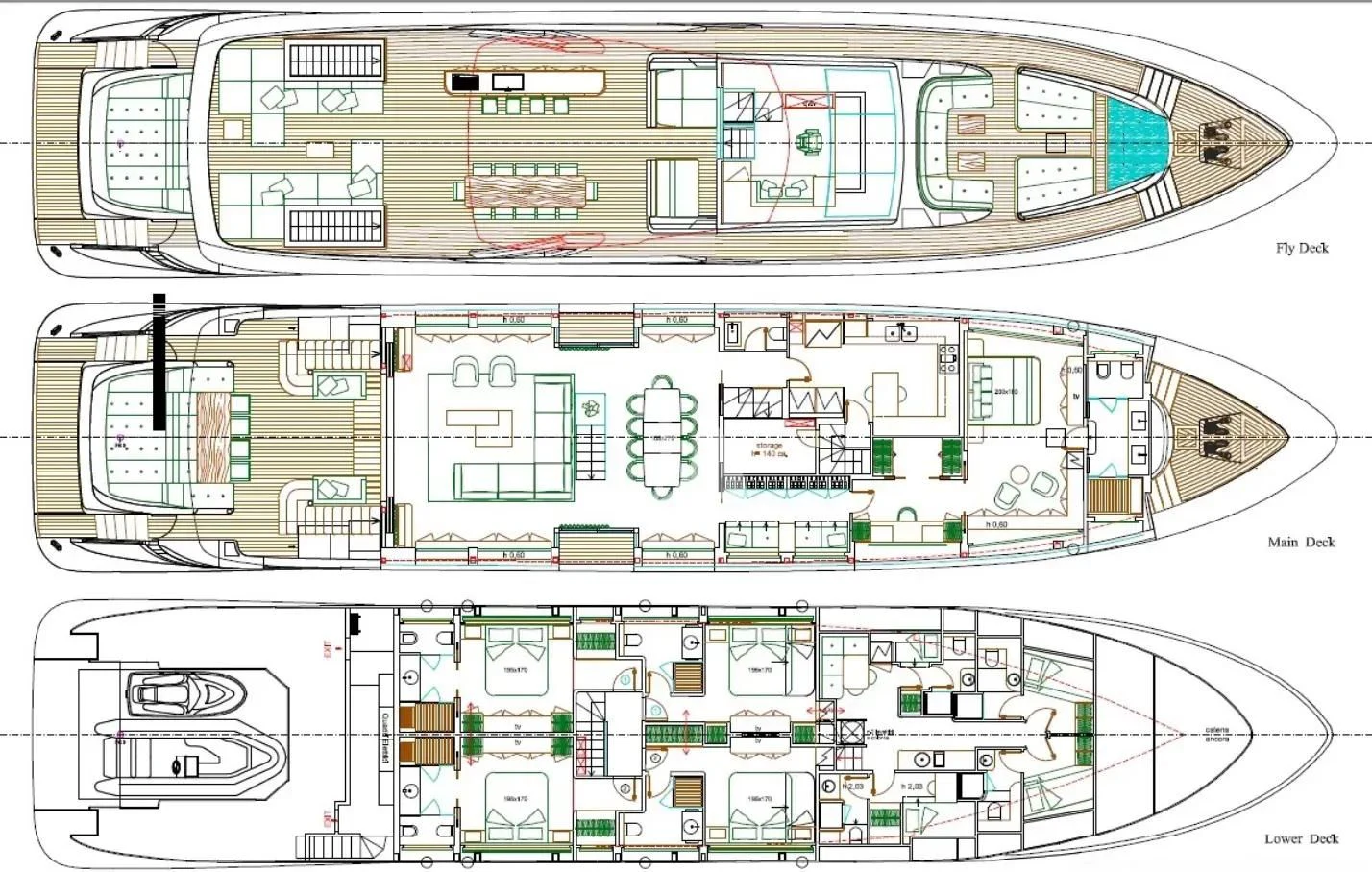 diagram aboard ARSANA Yacht for Charter