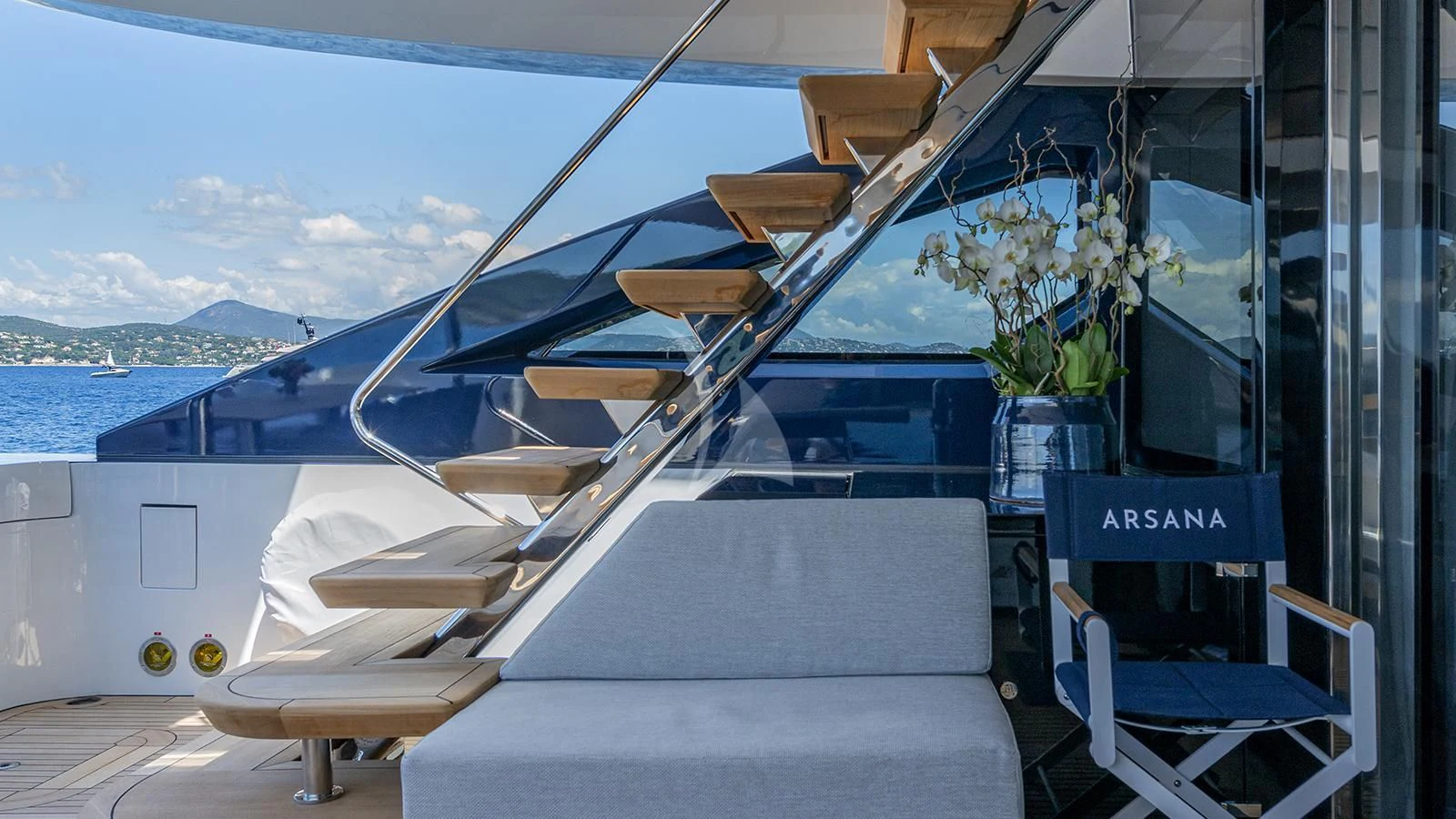 a boat on the water aboard ARSANA Yacht for Charter